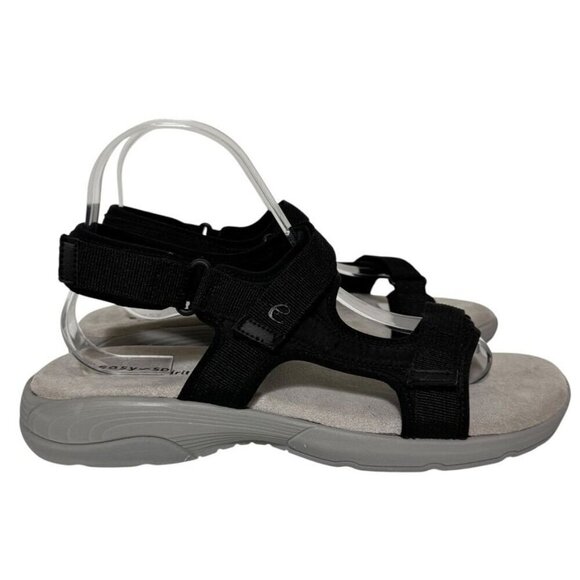 Easy Spirit Trish 2 Black Sport Sandals Adjustable Slingback Women's Size 9 - Picture 6 of 16